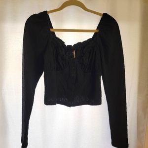 Free People black cropped long sleeve